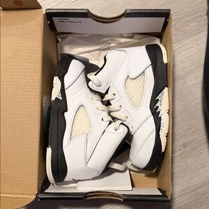 Jordan 5 retro White / Black Toddler/TD